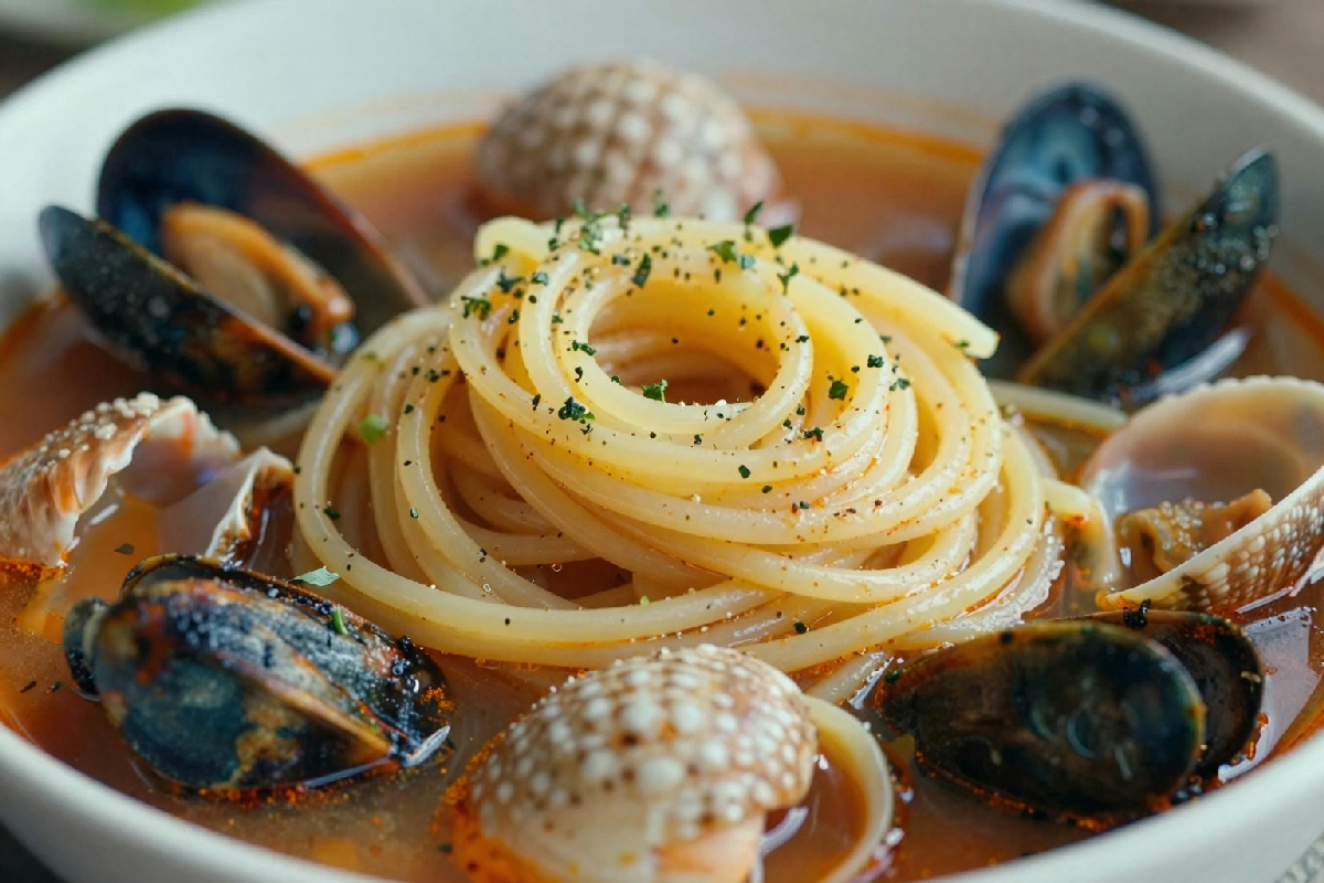 Scopri questi spaghetti di mare: un sapore profondo e un profumo da ristorante, grazie ai gusci